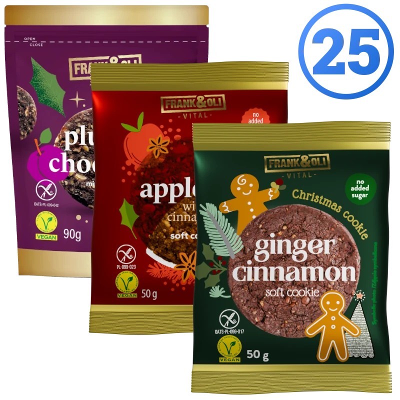 Set of 25 Frank&Oli holiday cookies