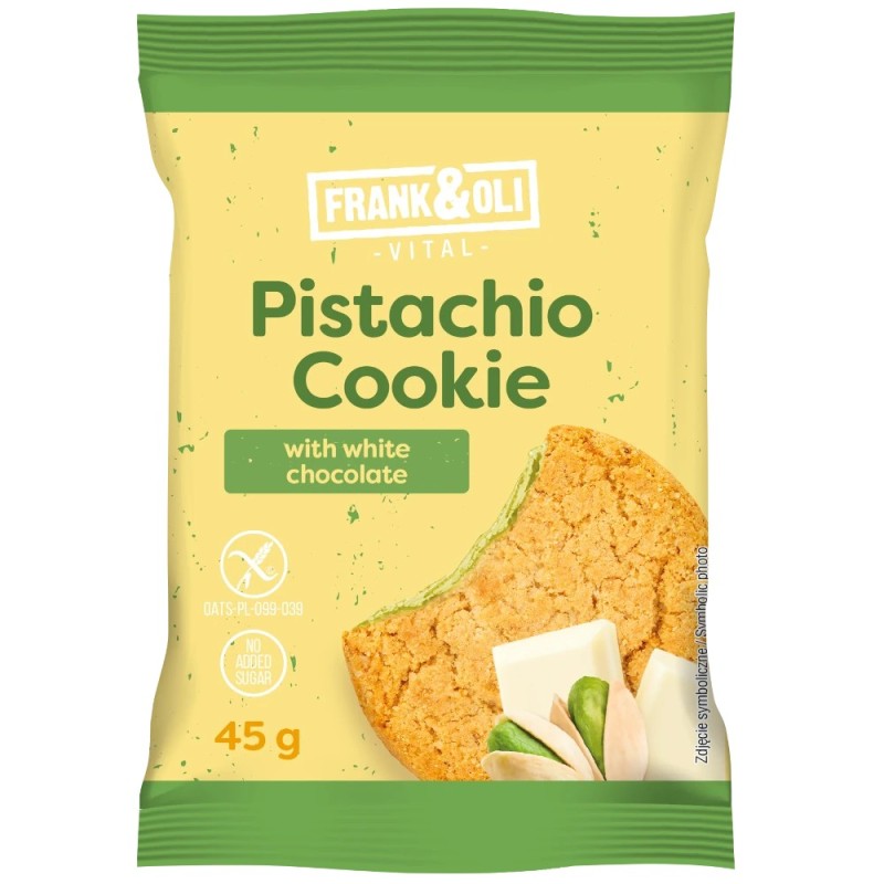 Frank&Oli Ciastko pistacjowe - Biała czekolada - (45g)