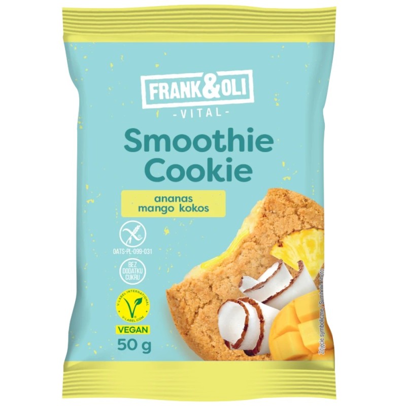 Frank&Oli Ciastko smoothie - ananas, mango i kokos - (50g)