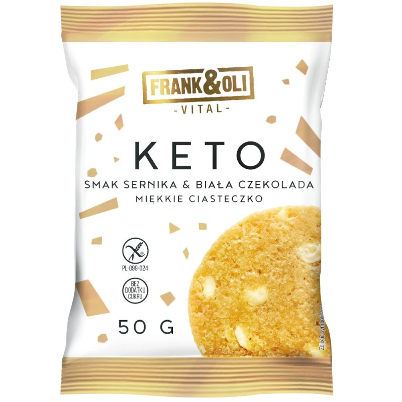 Frank&Oli keto cookie - cheesecake and white chocolate - (50g)