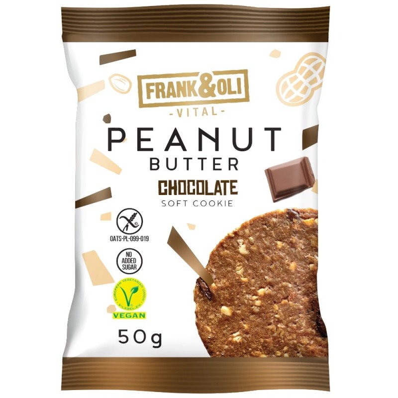Frank&Oli Ciastko z masłem orzechowym - czekolada - (50g)