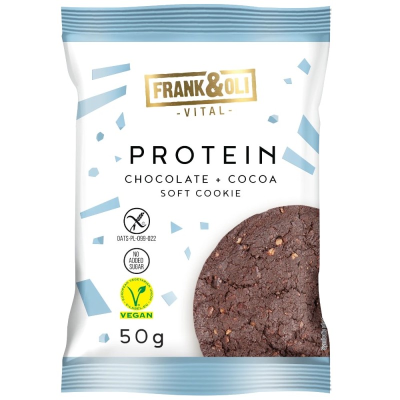 Frank&Oli Ciastko proteinowe - kakao i czekolada - (50g)