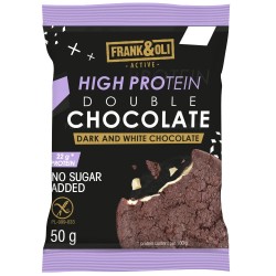 Frank&Oli Ciastko wysokoproteinowe - czekolada i biała czekolada - (50g)