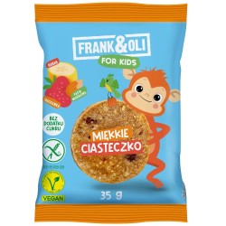 Frank&Oli Ciastko bezglutenowe dla dzieci - migały, truskawka i banan - (35g)