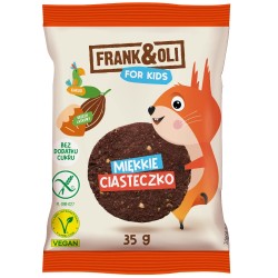Frank&Oli Ciastko bezglutenowe dla dzieci - orzech laskowy i kakao - (35g)