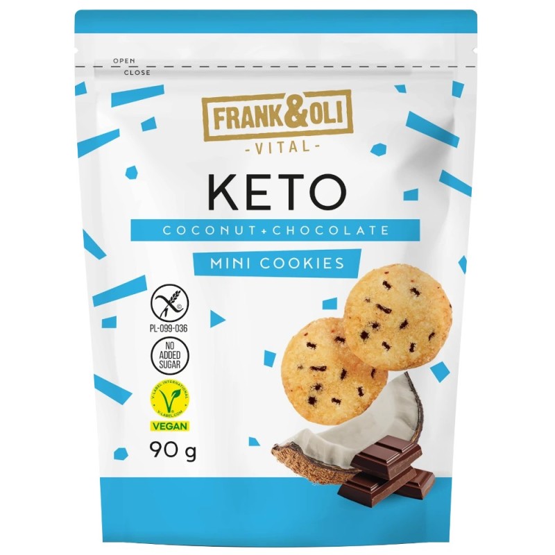 Frank&Oli mini keto cookies - coconut and chocolate - (90g)