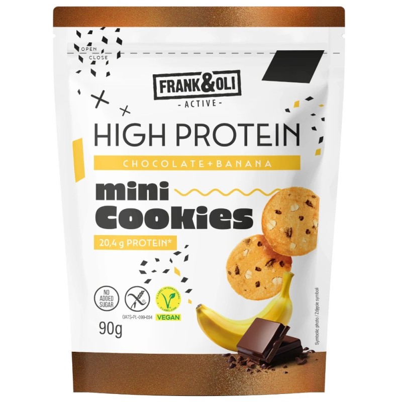 Frank&Oli mini high protein cookies - chocolate and banana - (90g)