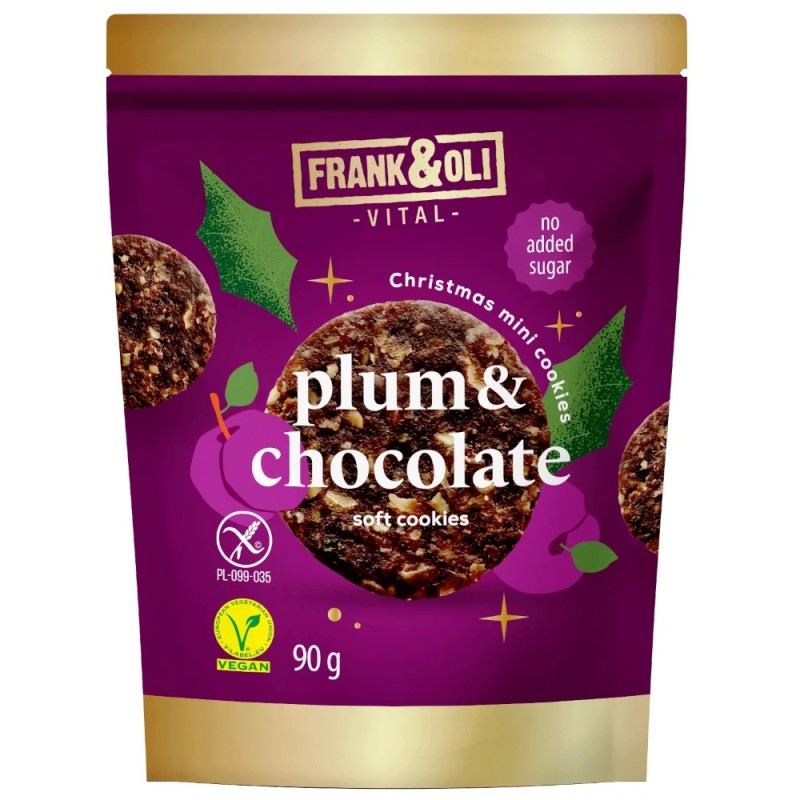 Frank&Oli mini cookies - plum and chocolate - (90g)