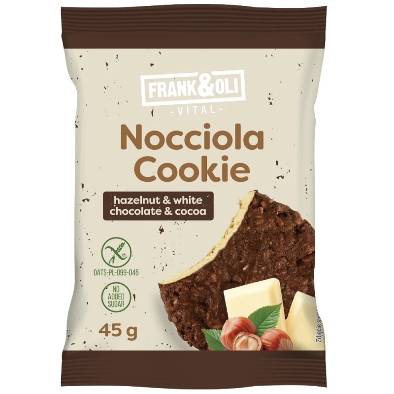 Frank&Oli ciastko nocciola - kakao i biała czekolada - (45g)
