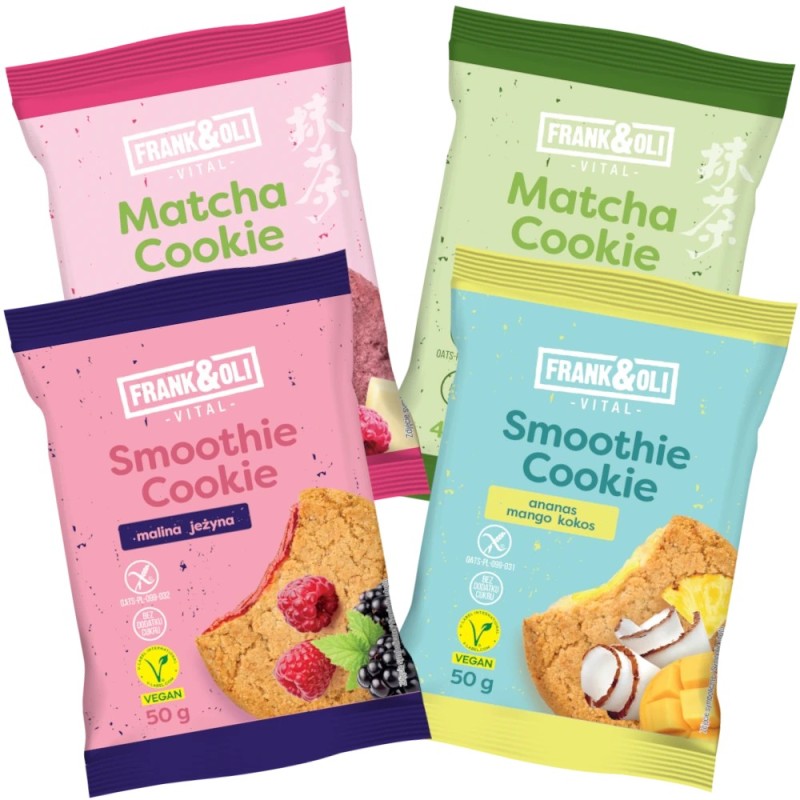 Zestaw wiosenny - 28 ciastek Smoothie + Matcha - po 7 ciastek ze smaku - (28x45g)