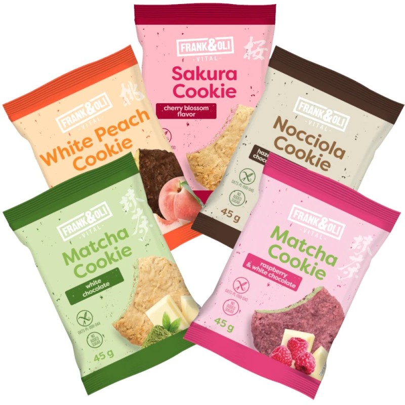 Friends Set - 30 cookies - Matcha, Hazelnut, Sakura and Peach - 6 cookies per flavor - (30x45g)