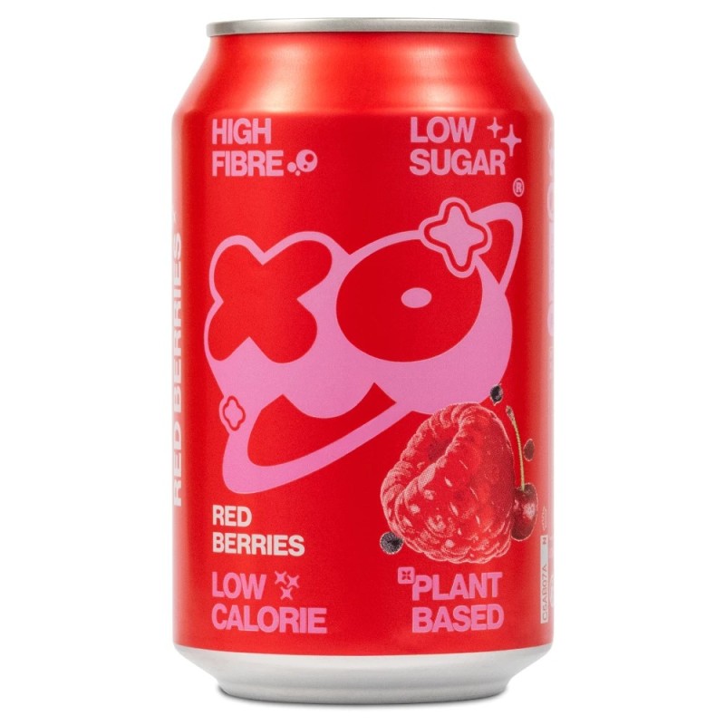 XO Soda carbonated probiotic drink - Red berries - (330ml) + Deposit