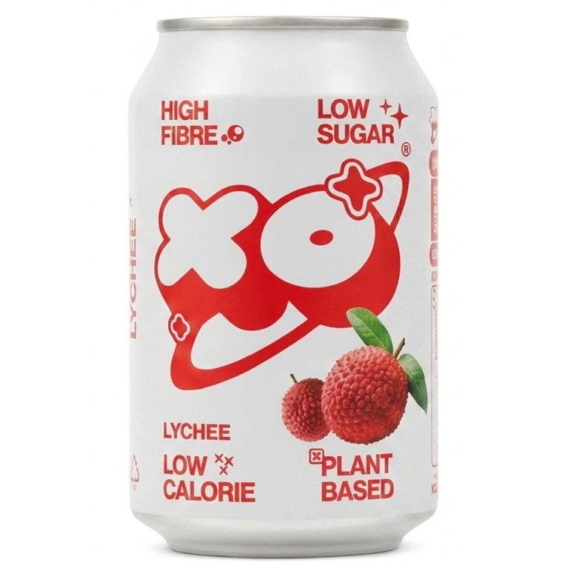 XO Soda carbonated probiotic drink - Lychee - (330ml) + deposit