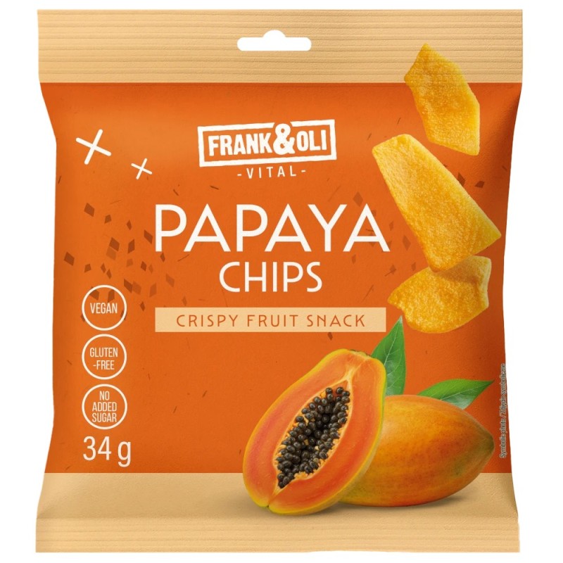 Frank&Oli naturalne chipsy - papaja - (34g)